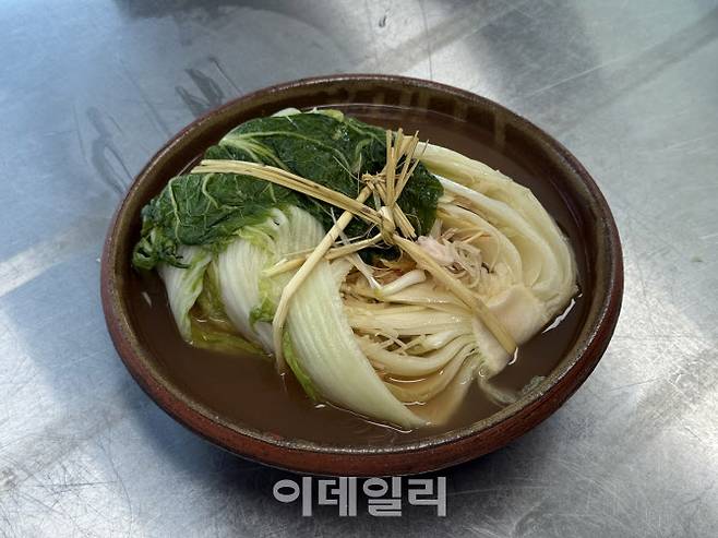 물김치와 배추김치의 성격을 가진 반지 김치 (사진=김명상 기자)