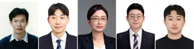 무음극 배터리 개발 연구진. 왼쪽부터 POSTECH 박수진교수, 김세훈 박사, KAIST 최남순 교수, 김세훈 박사, 경상대 손준수 연구원.