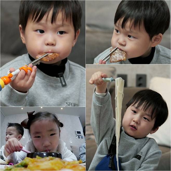 ‘슈돌’ 정욱, 편육 먹방 (제공: KBS2)