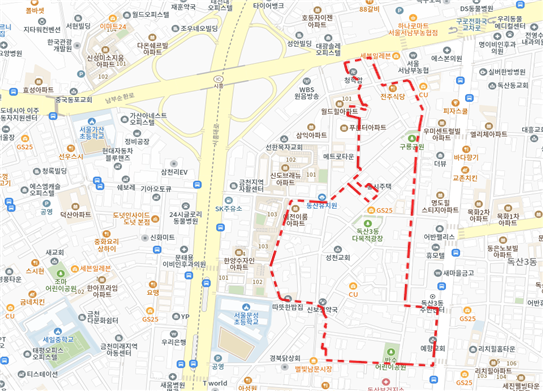 ‘신통기획 후보지’ 금천 독산동 1022일대 - ‘신통기획 후보지’ 금천 독산동 1022일대  서울시 제공