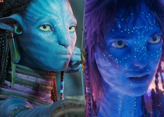 '아바타: 불과 재' 네이티리와 키리.