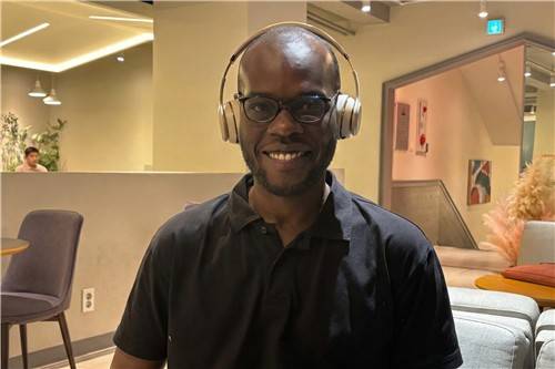 연합뉴스와 인터뷰하는 케냐 출신 나숀 씨 [촬영 임경빈 인턴기자]