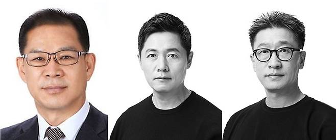 (왼쪽부터)이보룡 현대제철 신임 사장, 조창현 현대카드 신임 부사장, 전시우 현대커머셜 신임 부사장