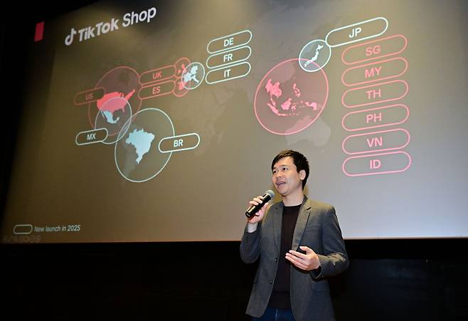 틱톡코리아 2025 미디어 데이에서 발표를 진행하고 있는 매티 린 틱톡코리아 글로벌 비즈니스 솔루션 제너럴 매니저./틱톡코리아 제공