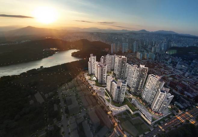 번영로 하늘채 라크뷰 항공조감도