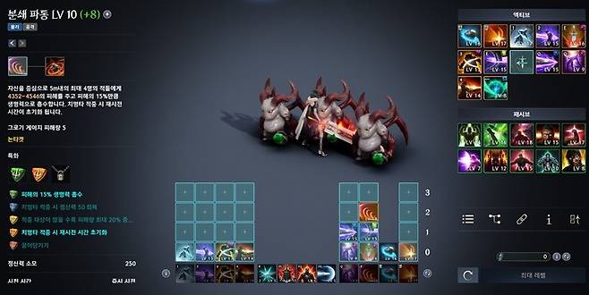 ▲ 아이템 레벨 만큼이나 중요한 주요 마스터리 스킬의 레벨링