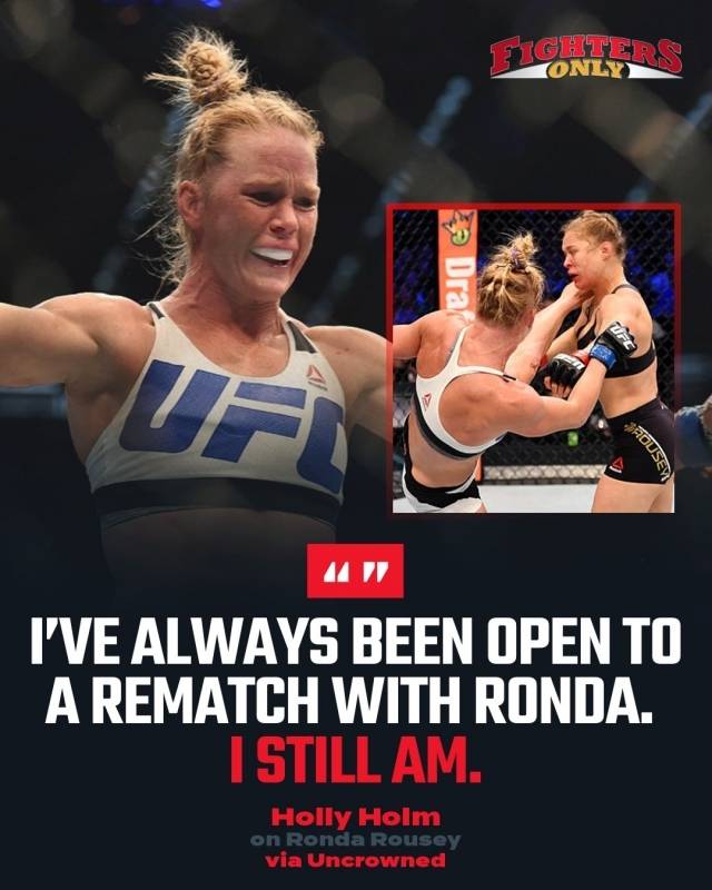 홈은 “난 항상 로우지와의 재대결에 열려 있는 상태다. 지금도 그렇다. 늘 재대결을 원했다. 다만 그가 원했을지는 모르겠다. 나는 언제든지 로우지와 재대결할 수 있다. 이곳에 그대로 있다”고 말했다. 이어 “로우지가 돌아오면 정말 좋을 것 같다. 정말 돌아오게 된다면 복싱이든, MMA든 내가 그의 상대가 되고 싶다”고 더했다. 사진=파이터스 온리 SNS