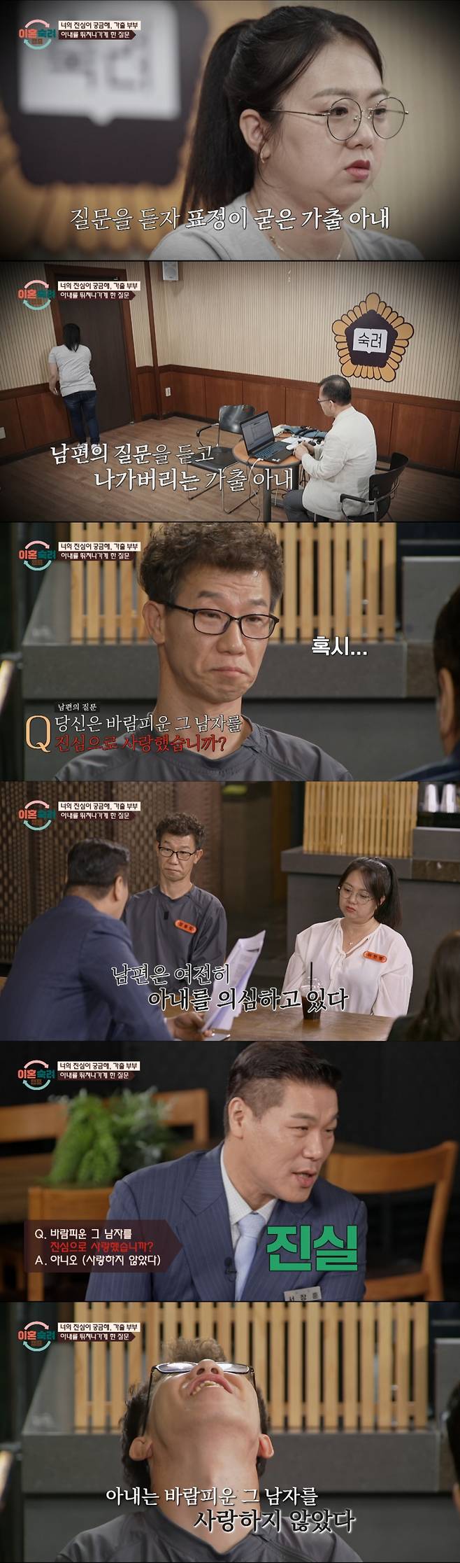 검사 결과를 듣는 가출 부부. /사진=JTBC '이혼 숙려 캠프' 캡처
