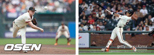 [사진] 샌프란시스코 로건 웹과 이정후. ⓒGettyimages(무단전재 및 재배포 금지)