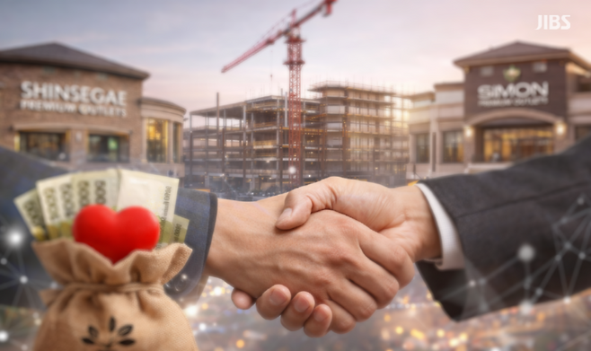 신세계사이먼의 사회공헌과 출점 전략을 상징적으로 보여주는 이미지.