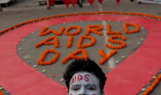 인도 '세계 에이즈의 날' 행사. 연합뉴스