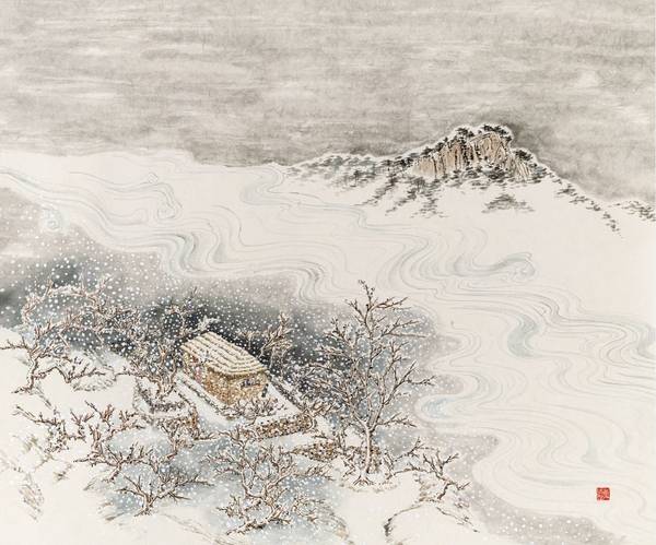 이동원 화가 작품 '매화서옥도'. /깨어있는시민문화체험전시관