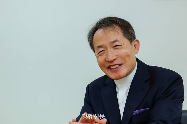 지형은 목사는 10일 서울 성수동 성락성결교회에서  “교회의 미래를 위해 은퇴도중요한 목회”라고 말했다. 이준헌 기자