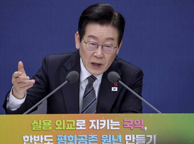 이재명 대통령이 지난 19일 서울 종로구 정부서울청사 별관에서 열린 외교부(재외동포청)·통일부 업무보고에서 발언하고 있다. 김지훈 기자