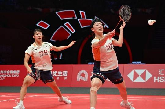 여자복식 백하나와 이소희(좌측부터). 사진[AFP=연합뉴스]