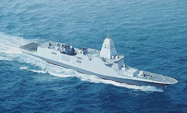 한국형 차세대구축함(KDDX) 조감도. [HD현대 제공]