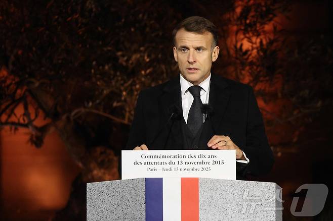 에마뉘엘 마크롱 프랑스 대통령. 2025.11.13 ⓒ AFP=뉴스1