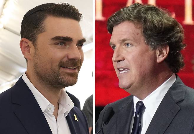 벤 셔피로(왼쪽), 터커 칼슨. AP