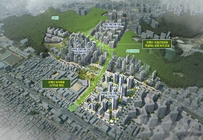 미아동 130일대 신속통합기획 조감도. 서울시 제공