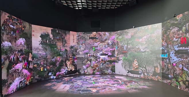 ▲ 제2관 '변화하는 산수' [이이남스튜디오]