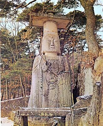 부여 대조사 석조미륵보살입상