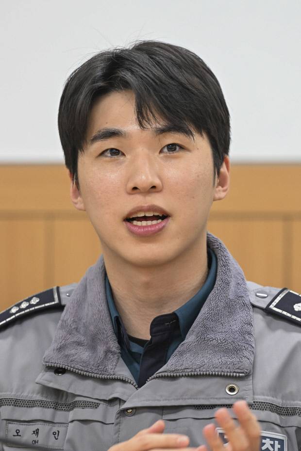 광주 광산경찰서 오재인 경장. /김진수 기자 jeans@kwangju.co.kr