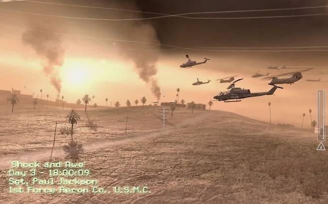 ‘콜 오브 듀티 4: 모던 워페어’는 빈스 잠펠라가 이끈 작품으로, FPS 장르의 대중적 성공을 넘어 전쟁과 군사 권력에 대한 문제의식을 담아냈다는 평가를 받는다. 액티비전