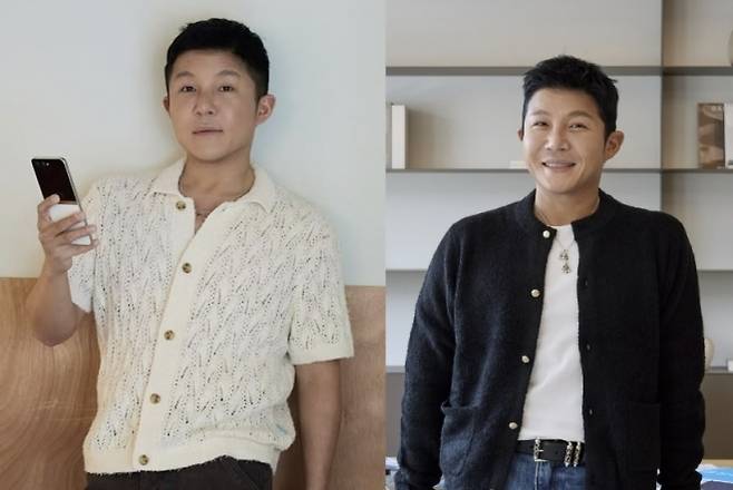 방송인 조세호가 크리에이티브 디렉터로 참여한 코오롱FnC의 남성복 브랜드 ‘아모프레’ 화보. 자료 : 코오롱FnC