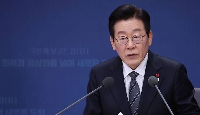 이재명 대통령이 지난 19일 서울 종로구 정부서울청사 별관에서 열린 금융위원회·공정거래위원회 업무보고에서 발언하고 있다.ⓒ대통령실통신사진기자단