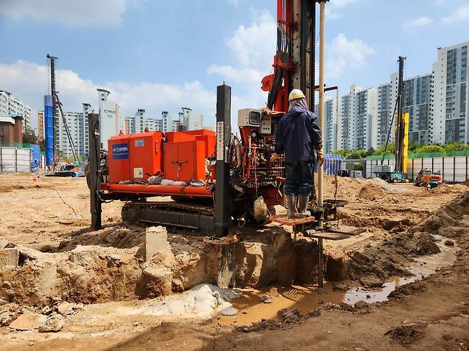 친환경 ASG 특허 공법 적용 현장. ㈜인성이앤씨 제공