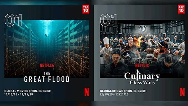 넷플릭스 영화 ‘대홍수’와 예능 ‘흑백요리사: 요리 계급 전쟁2’