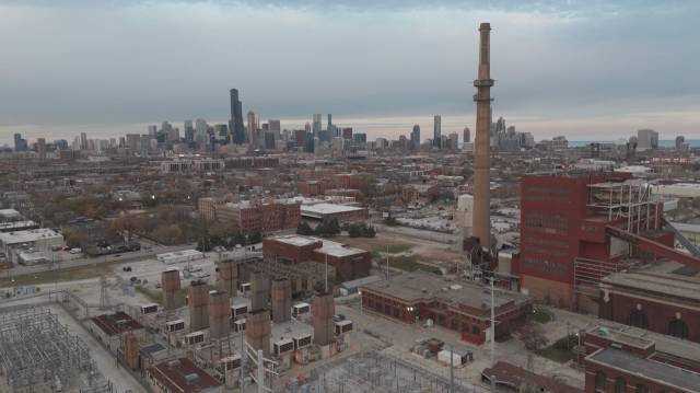 지난 달 17일 미국 일리노이주 시카고에 위치한 피스크 발전소 전경. 로이터연합뉴스