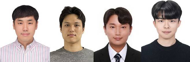 (좌측부터) 주경돈 교수, 김진혁 연구원(제1저자), 방재훈 연구원, 서승현 연구원.