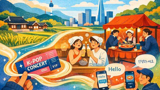 글로벌 여가 플랫폼 기업 놀유니버스의 보고서에 따르면 5년간 K콘텐츠를 소비한 외국인 고객이 166만명이며, 생산유발효과는 1조4000억에 달한다고 밝혔다. 사진은 기사의 특정 사실과 관련 없음. Chat GPT