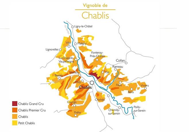 샤블리 전체&nbsp; AOC. 샤블리와인협회