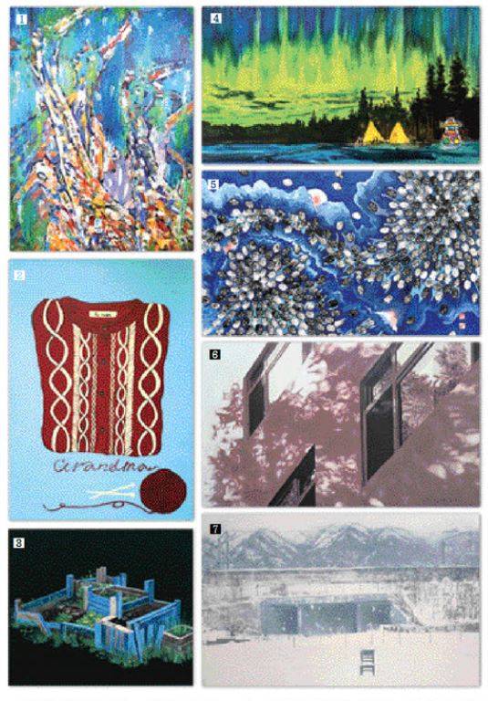 1. 김오기 작 ‘고원의 꽃비1’ &nbsp;2. 권리헌 작 ‘Gift for you’ &nbsp;3. 양화선 작 ‘이동하는 생태계’ &nbsp;4. 이종봉 작 ‘댄싱오로라-엘로나이프(캐나다)’ &nbsp;5. 송병진 작 ‘인연의 흐름’ 6. 안지영 작 ‘흔들림 사이에’ &nbsp;7. 채주미 작 ‘서지-쉼’