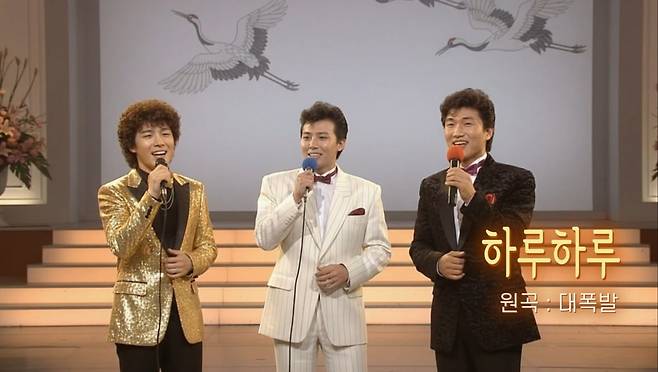 빅뱅 멤버들이 생성형 AI로 트로트 버전의 원곡 노래를 부르는 영상이 화제가 되고 있다. 왼쪽부터 빅뱅 태양, 지드래곤, 대성. 영상=유튜브 K뽕 귀신 사냥꾼들 계정 갈무리