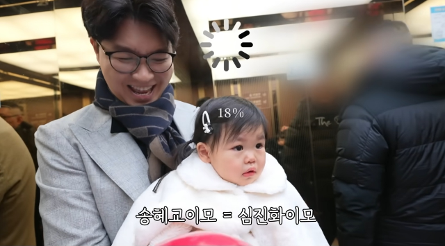 14개월 아기의 반응 하나가 웃음을 터뜨렸다. 사진=박수홍 유튜브 채널