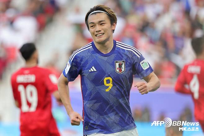 일본 축구 대표팀 스트라이커 우에다 아야세. 그는 올 시즌 네덜란드 에레디비시 득점 단독 선두에 올라 있다. 사진=AFPBBNews=News1