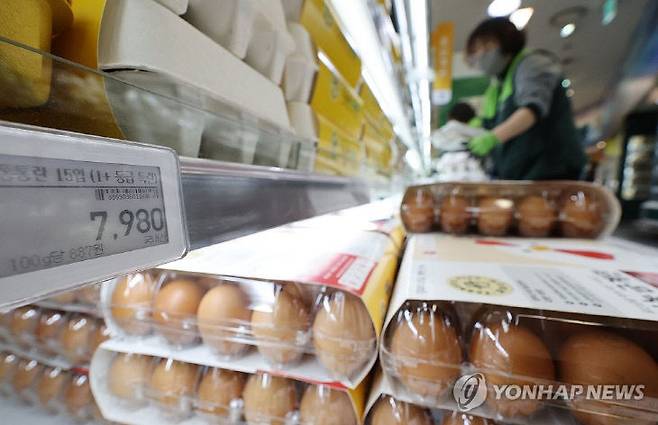 한 대형마트 계란 판매 진열대 모습. 사진=연합뉴스
