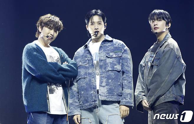 그룹 B1A4(비원에이포) 산들(왼쪽부터) 과, 신우, 공찬 ⓒ News1