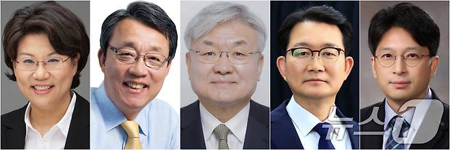 대통령실은 28일 이재명 대통령이 장·차관급 인사를 단행했다고 밝혔다. 사진 왼쪽부터 초대 기획예산처 장관 후보자에 이혜훈 전 의원, 국민경제자문회의 부의장에 김성식 전 의원, 국가과학기술자문회의 부의장에 이경수 인애이블퓨전 의장, 농림축산식품부 차관에 김종구 전 농식품부 식량정책실장, 국토교통부 제2차관에 홍지선 남양주시 부시장. (대통령실 제공, 재판매 및 DB 금지) 2025.12.28/뉴스1 ⓒ News1 김진환 기자