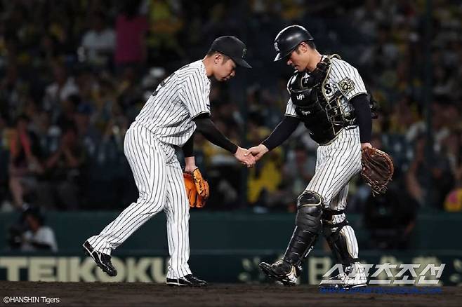 石井は９月２６日の中日戦で９回から登板し、１イニングを無失点で投げた。写真撮影＝阪神タイガースSNS
