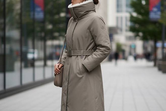 고어텍스 윈드스토퍼 소재가 적용된 ‘코트형 다운’.ⓒGoogle AI Studio생성 이미지