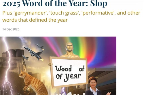메리엄웹스터 올해의 단어 ‘슬롭’. 메리엄웹스터 홈페이지