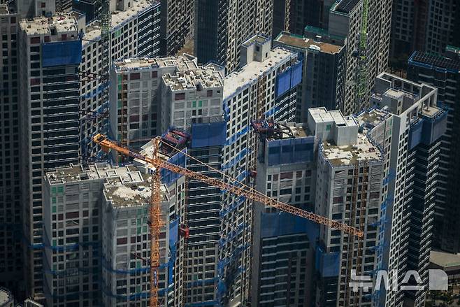 서울시내 신축 아파트 공사현장 모습. 뉴시스 자료사진.