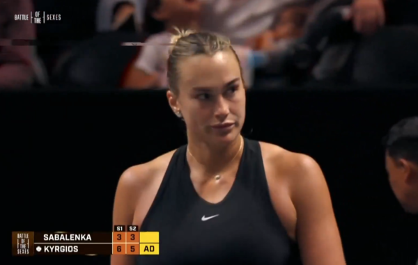 사발렌카(사진=배틀 오브 섹시즈 방송 화면 갈무리)