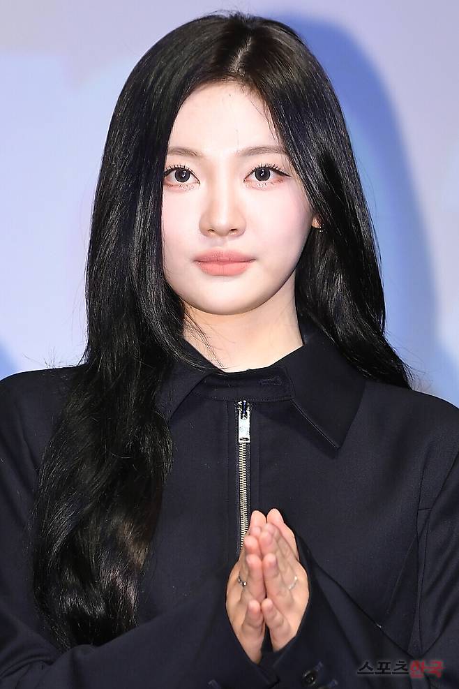 영화 '에스파: 마이 퍼스트 페이지' 무대인사에 참석한 그룹 에스파 닝닝. ⓒ이혜영 기자 lhy@hankooki.com