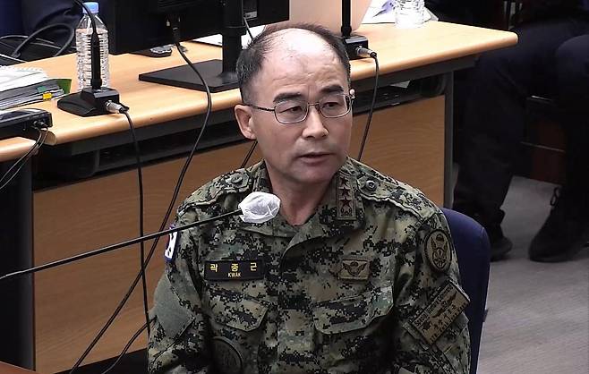 곽종근 전 육군특수전사령관. 2025.10.30 법원 공판 중계 화면 캡처