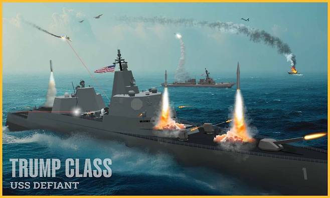 트럼프 대통령이 '황금함대'(Golden Fleet) 구축 구상을 발표함으로써 본격적인 군비경쟁에 돌입했다. 전함은 항공모함 타격단의 일원으로서, 자체 수상 작전 그룹을 지휘할 수 있다. 유인 및 무인 플랫폼 모두에 대해 전방 지휘통제를 제공할 수 있는 능력을 갖춘 전함은 해군 전투 개념 실행에 중요한 역할을 할 전망이다. 미 해군 홈페이지 캡처